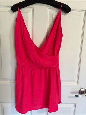 Amanda Uprichard Bright Pink Slip Dress